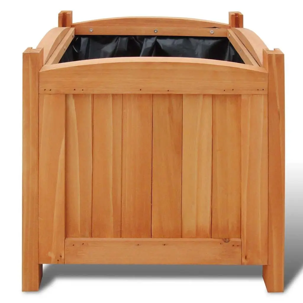 Wooden Raised Garden Bed Planter Brown 30 x 30 x 30 cm Weather-Resistant Solid Wood Construction