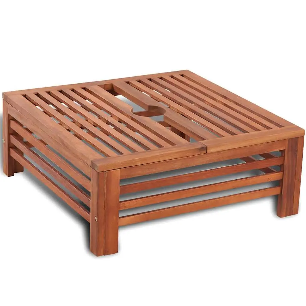 Wooden Parasol Stand Cover Acacia Outdoor Decorative Side Table Weather-Resistant