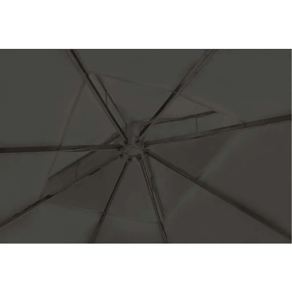 Outdoor Gazebo Grey 3x3m Poly Rattan Canopy Sunshade Shelter