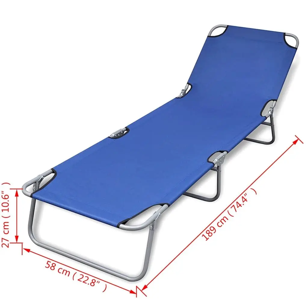Folding Lounger with Adjustable Backrest