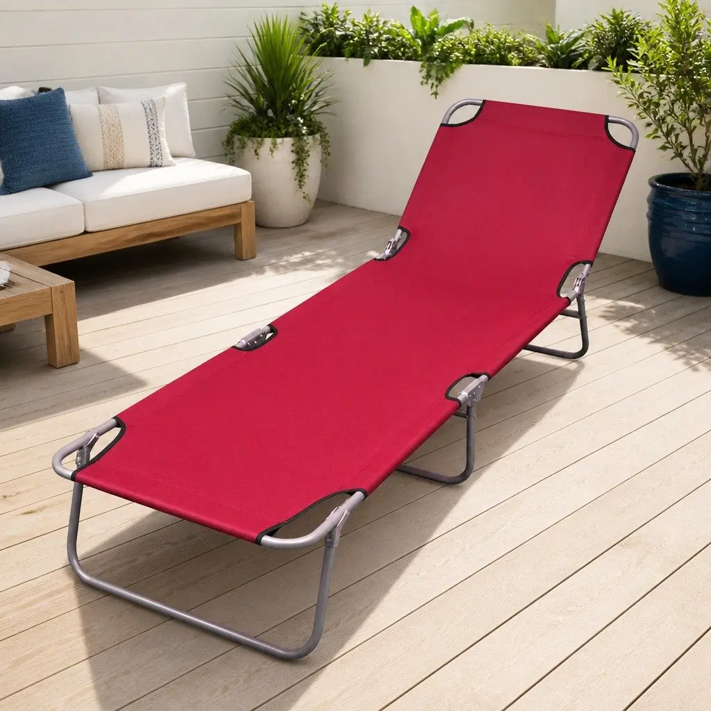Red Folding Beach Chair