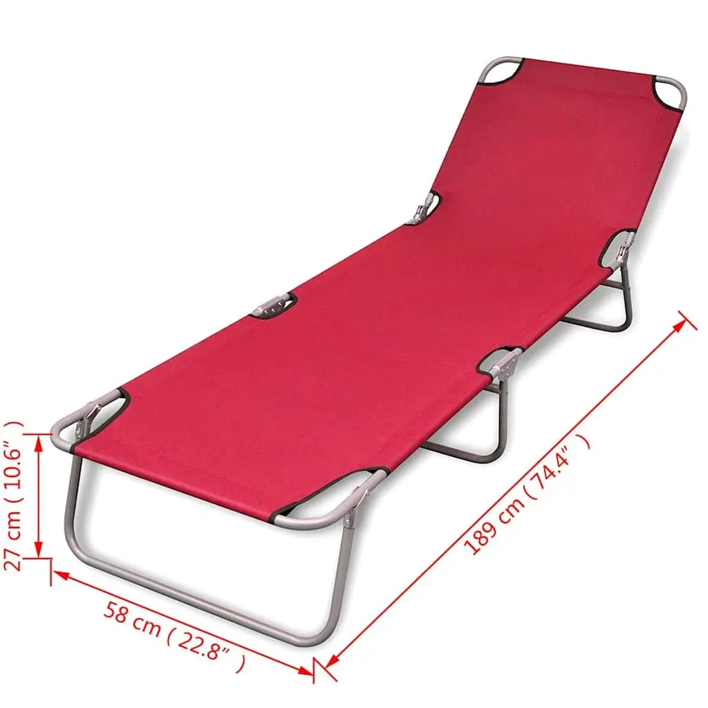 Red Folding Beach Chair