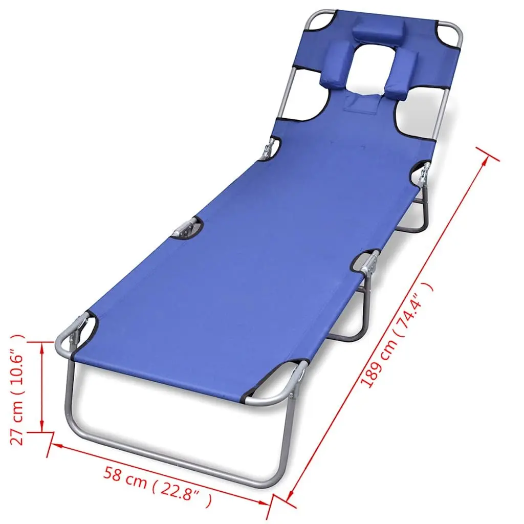 Folding Sun Lounger for Outdoors