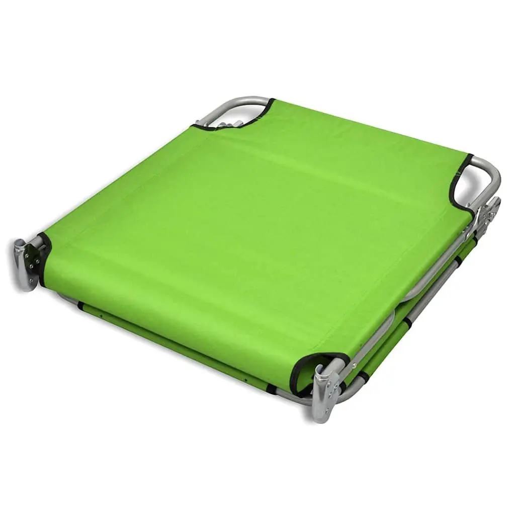 Folding Sun Lounger with Head Cushion for Outdoor Use