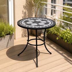 Compact 60cm Bistro Table with Durable Ceramic Top