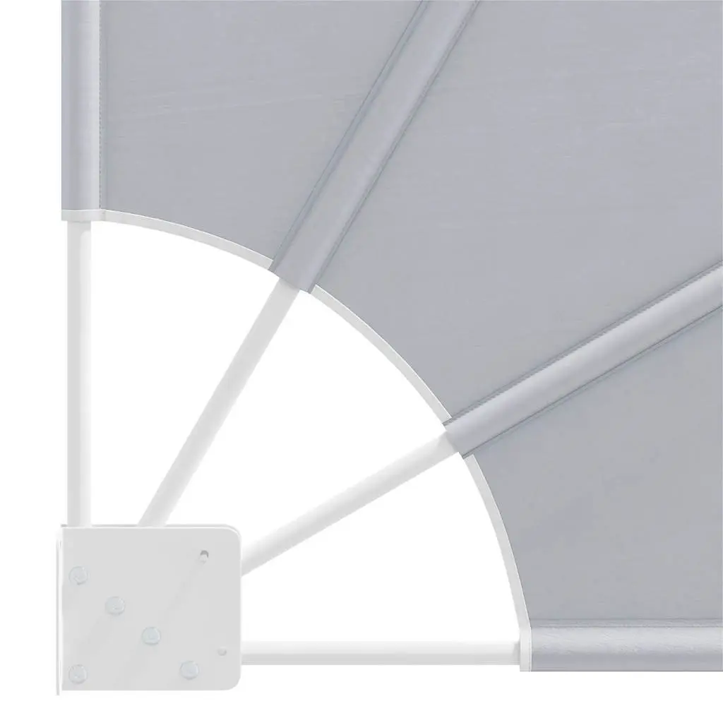 Collapsible Side Awning Balcony Shade Garden Outdoor Windscreen Grey 210x210cm