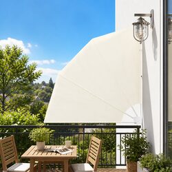 Compact and Sturdy Cream Side Awning 140x140 cm