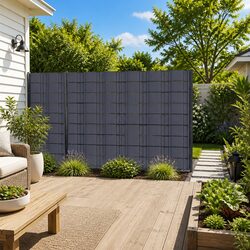 Grey PVC Privacy Screen 70x0.19m Installation