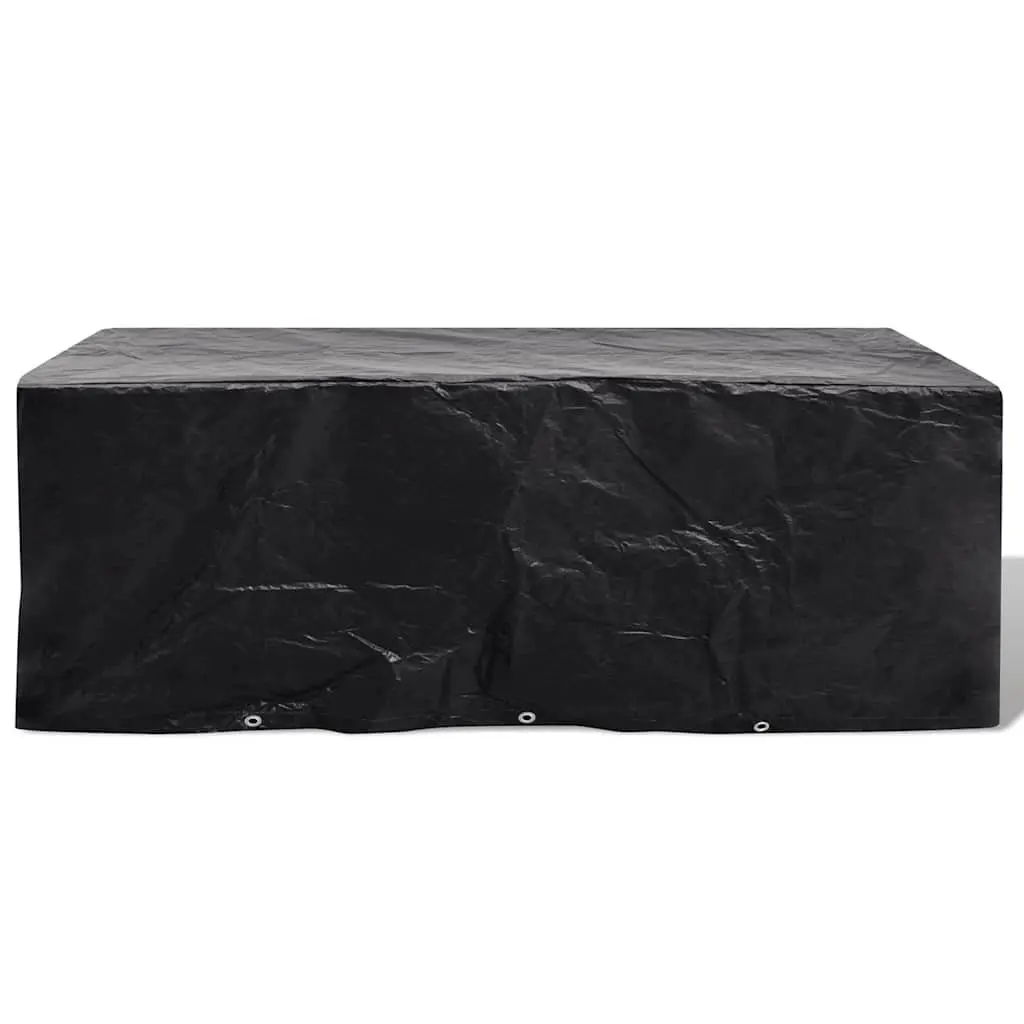 Garden Furniture Cover Black 229x113x73cm Waterproof UV-Resistant with Eyelets