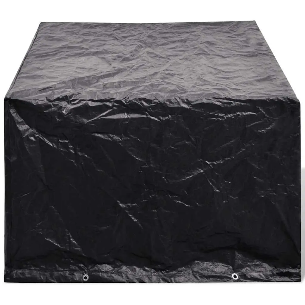 Garden Furniture Cover Black 180x140x90cm Outdoor Rattan Protective with 8 Eyelets