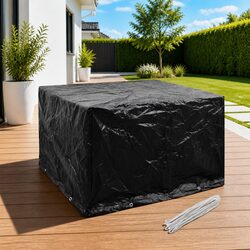 Compact Black Garden Furniture Cover with Essentials