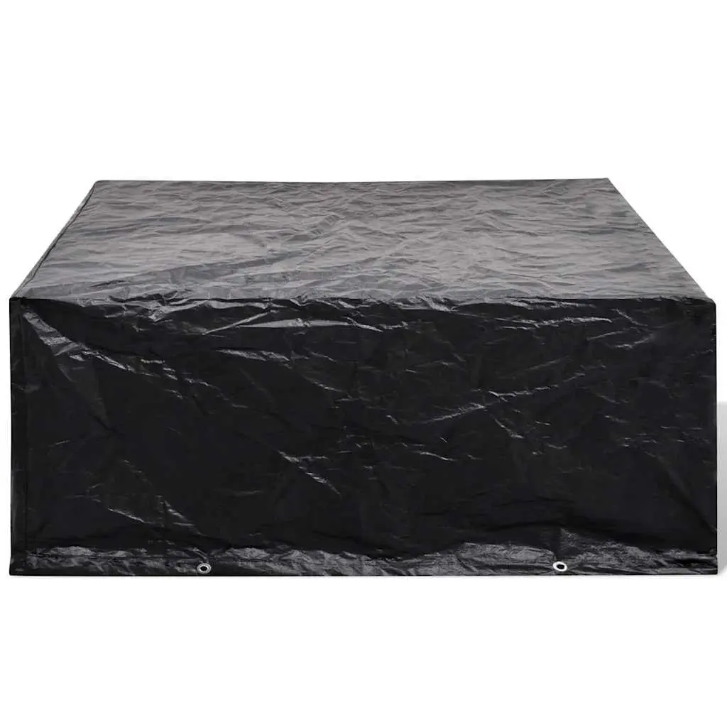 Garden Furniture Cover Black 260x260x90cm Water-resistant UV-resistant Tear-resistant with Eyelets and Rope