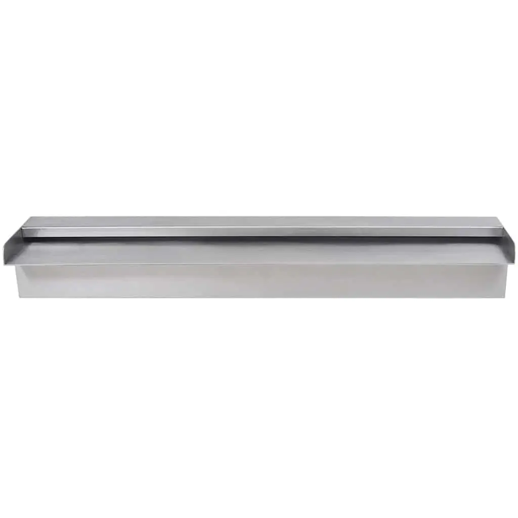Rectangular Waterfall Fountain Silver 60cm Water Feature Garden Pond Decor
