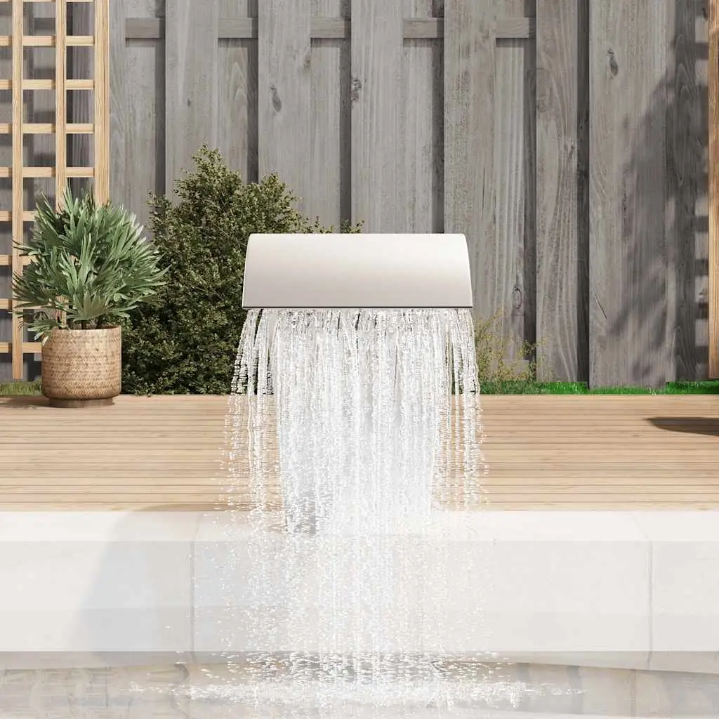 Waterfall Fountain Silver 45 x 30 x 60 cm Outdoor Decor