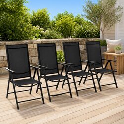 Compact Folding Chairs Set of 4 for Outdoor Use