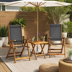 Folding Garden Chairs Set of 2