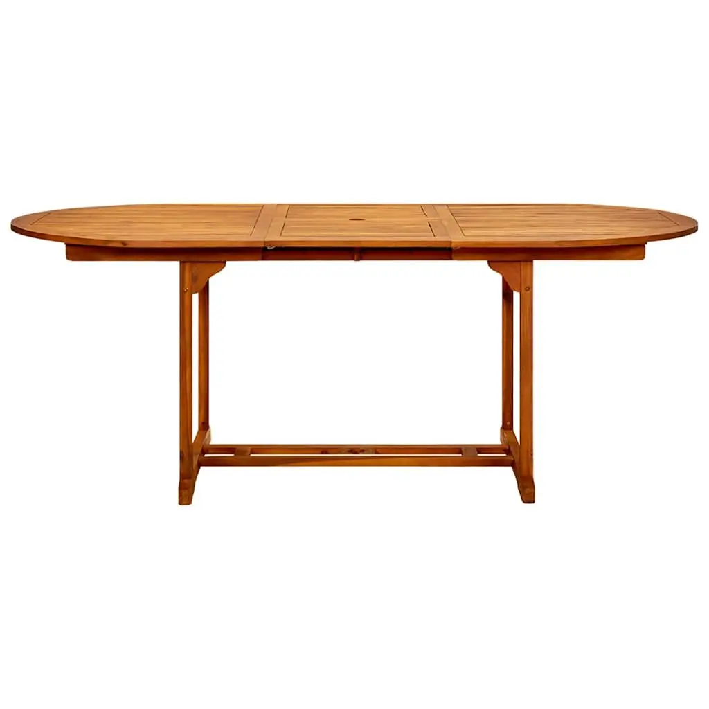Outdoor Dining Table 150-200x100x75cm Extendable Garden Patio Furniture Brown