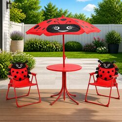 Compact Kids Garden Bistro Set with Umbrella