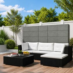 Concise and Stylish 5 Piece Black Lounge Set