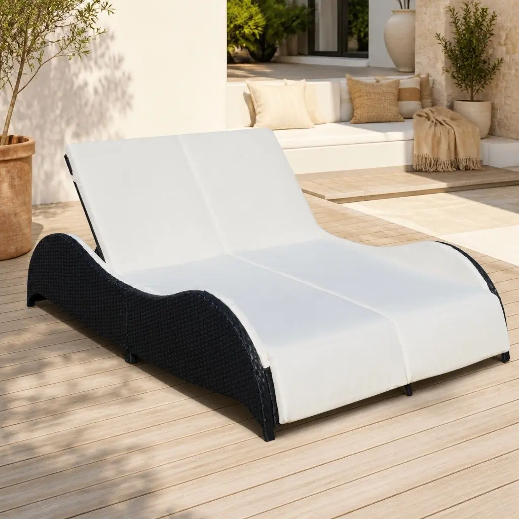 Double Sun Lounger for Outdoor Enjoyment