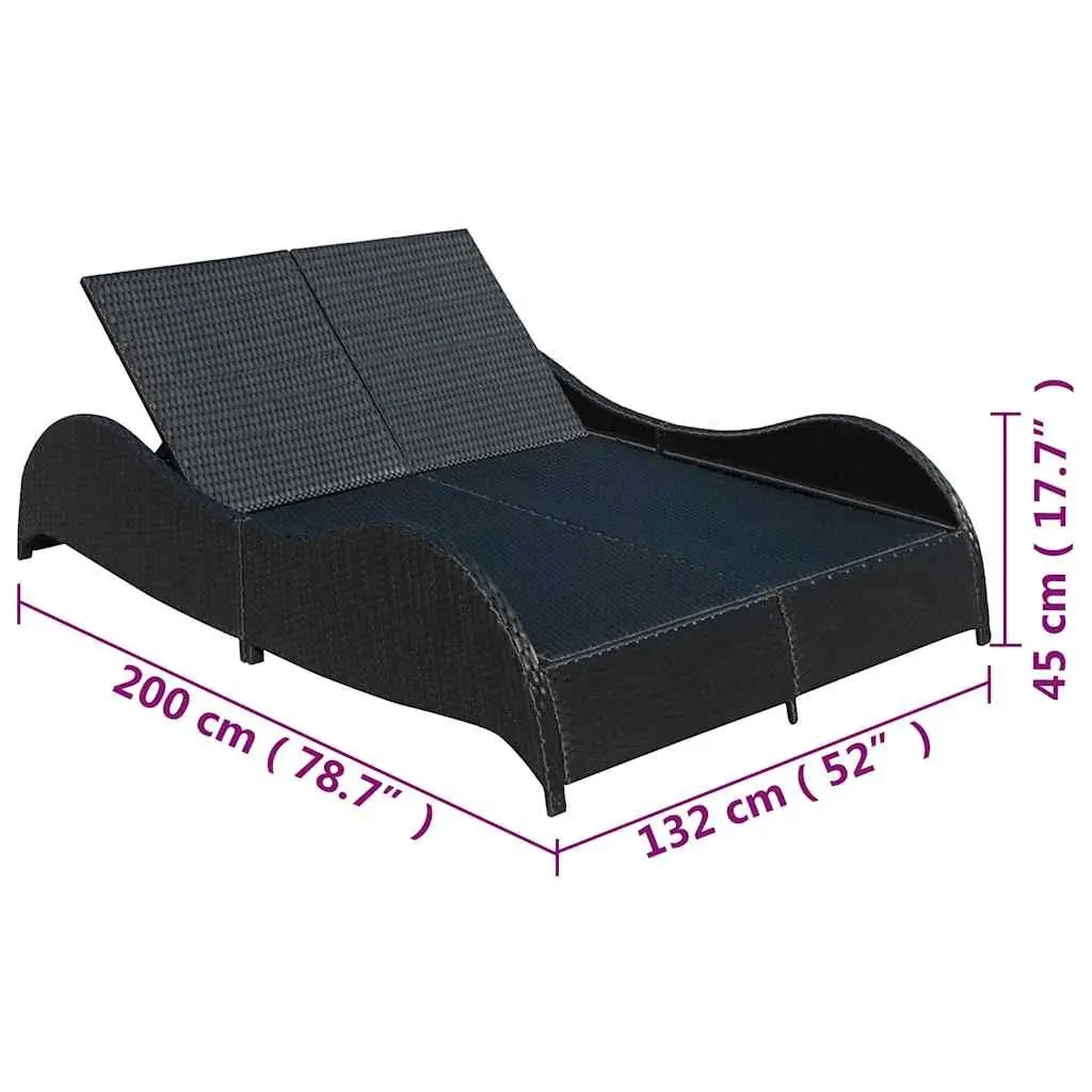 Double Sun Lounger for Outdoor Enjoyment