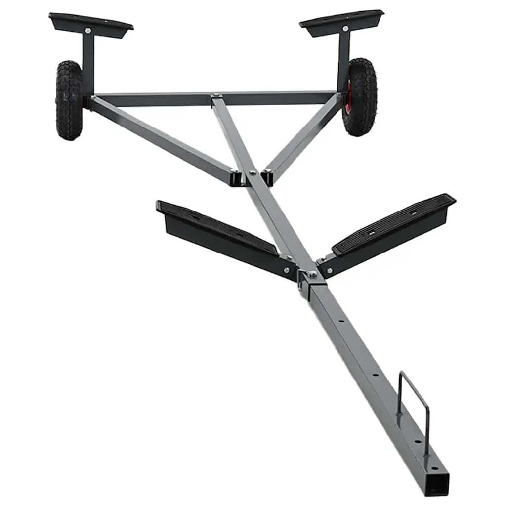 Boat Trailer Steel Frame Grey 302 x 107 x 42 cm Durable Powder-Coated Construction
