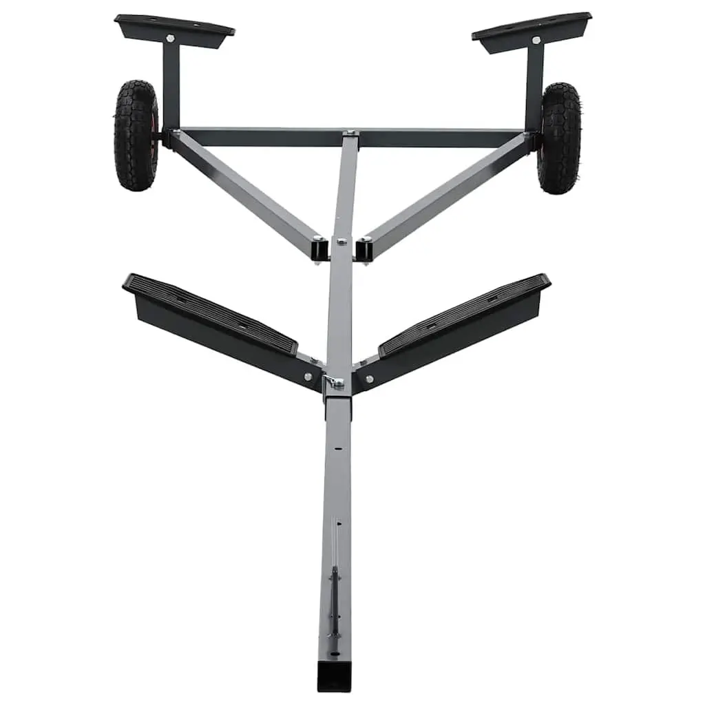 Boat Trailer Steel Frame Grey 302 x 107 x 42 cm Durable Powder-Coated Construction
