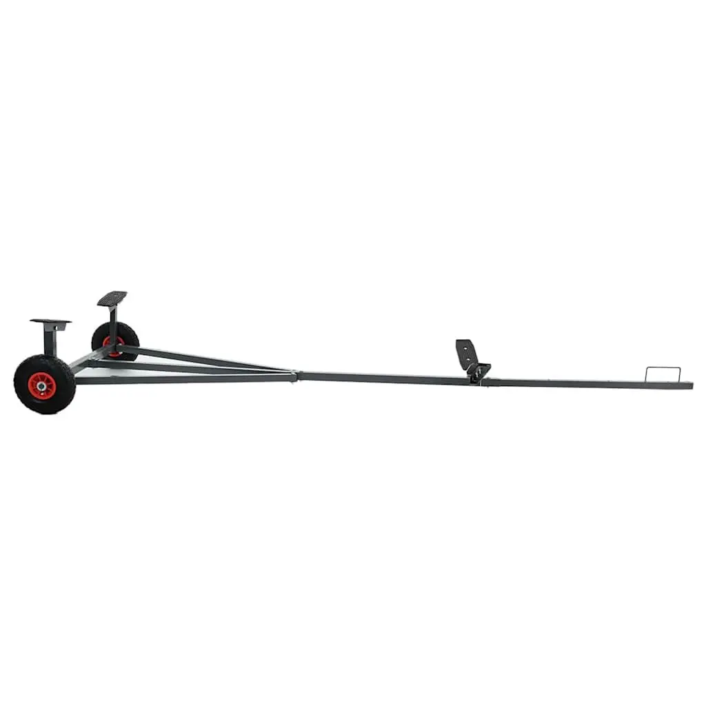 Boat Trailer Steel Frame Grey 302 x 107 x 42 cm Durable Powder-Coated Construction