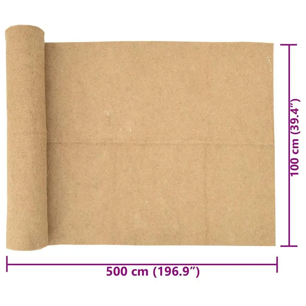 Hemp Rodent Mat Brown 1x5 m Durable Moisture Odour-Binding Cage Bedding for Small Animals Rabbits Guinea Pigs Hamsters