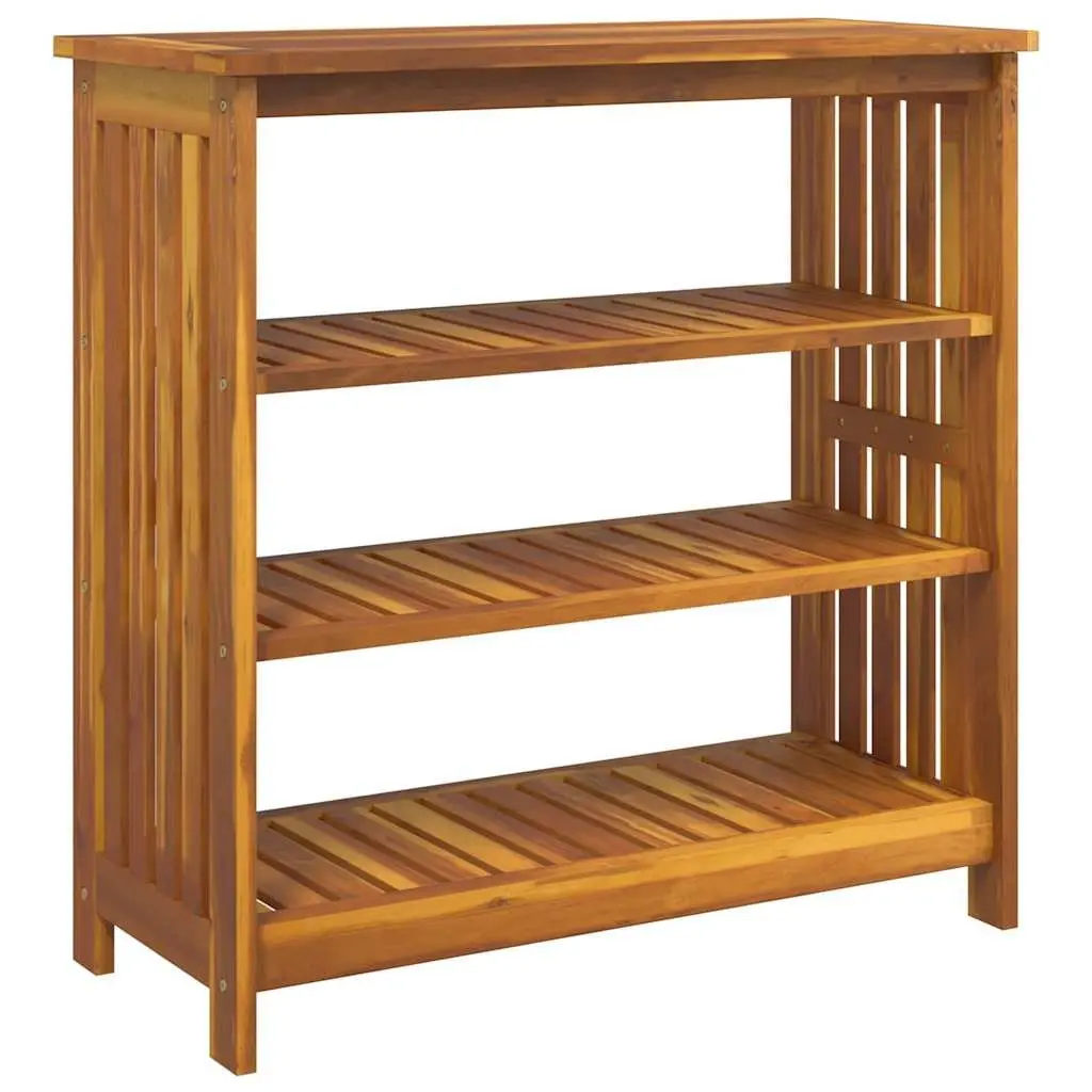 Garden Storage Cabinet Brown 90x40x90cm Solid Acacia Wood Outdoor Furniture
