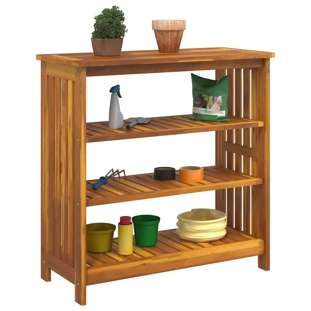 Garden Storage Cabinet Brown 90x40x90cm Solid Acacia Wood Outdoor Furniture