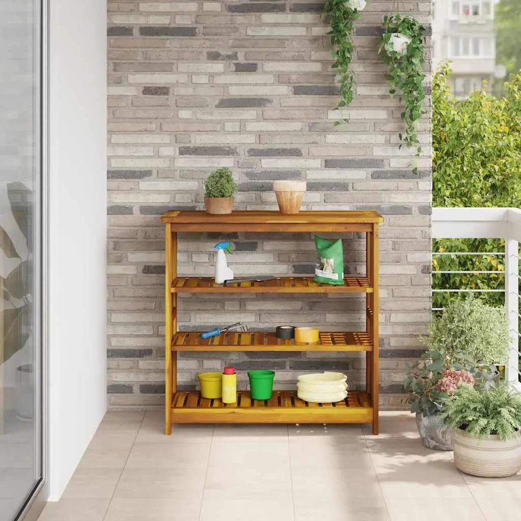 Garden Storage Cabinet Brown 90x40x90cm Solid Acacia Wood Outdoor Furniture
