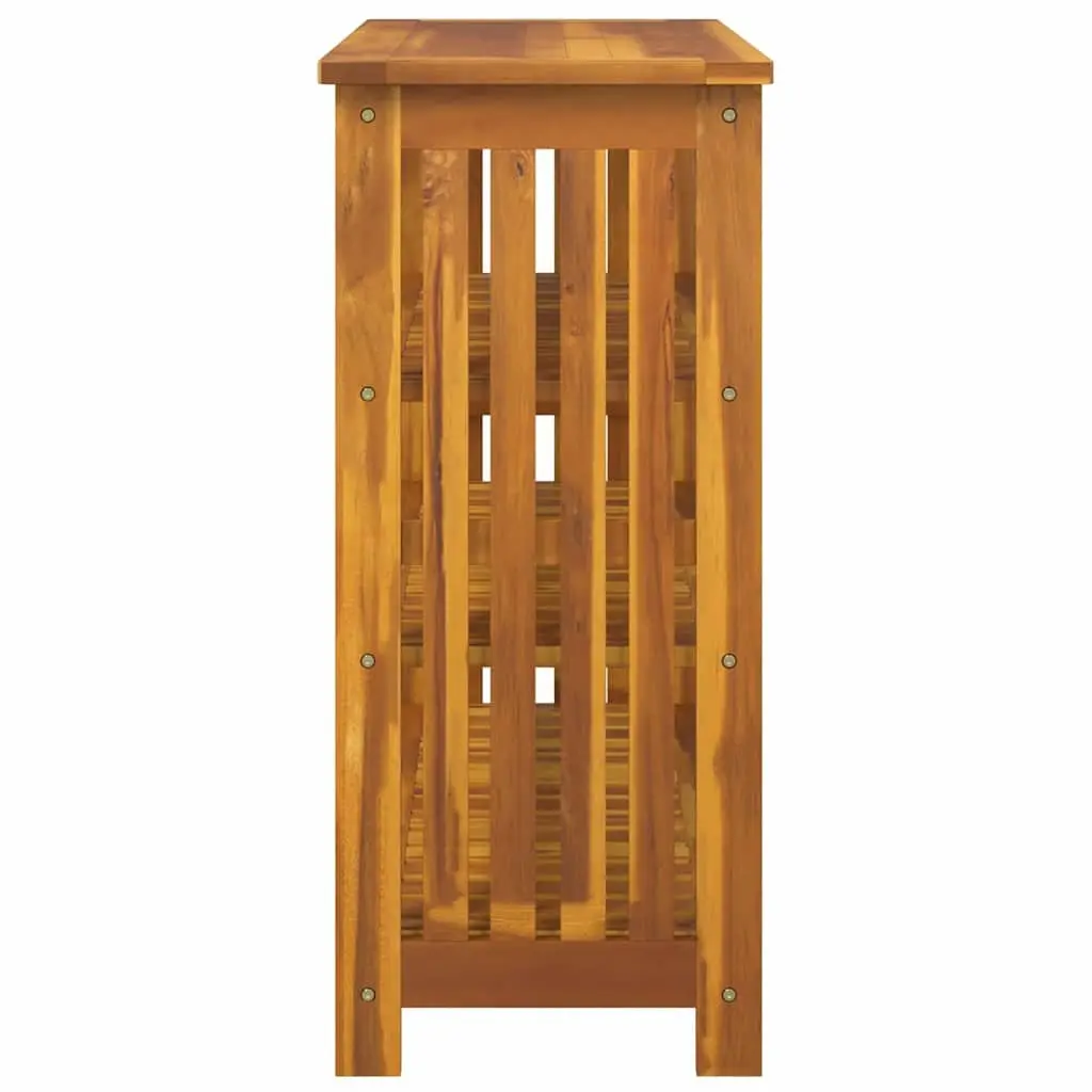 Garden Storage Cabinet Brown 90x40x90cm Solid Acacia Wood Outdoor Furniture