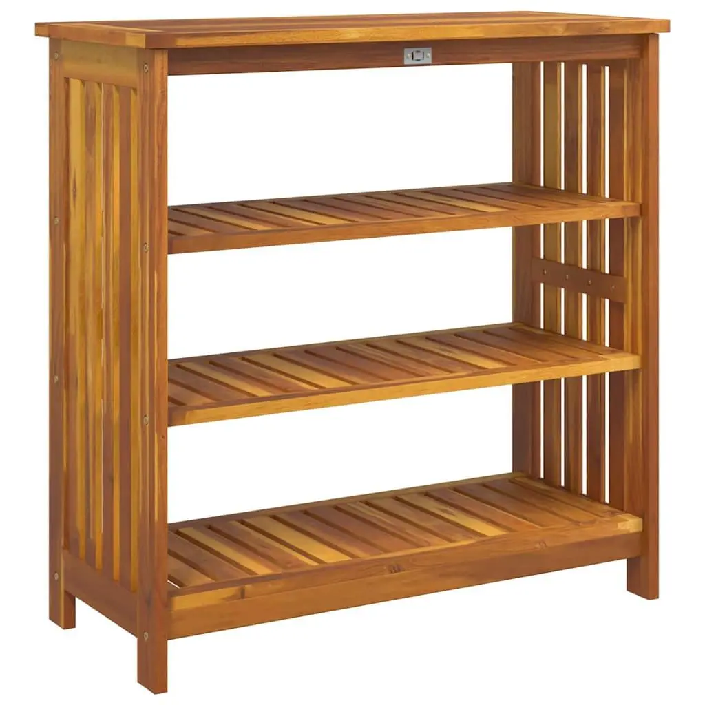 Garden Storage Cabinet Brown 90x40x90cm Solid Acacia Wood Outdoor Furniture