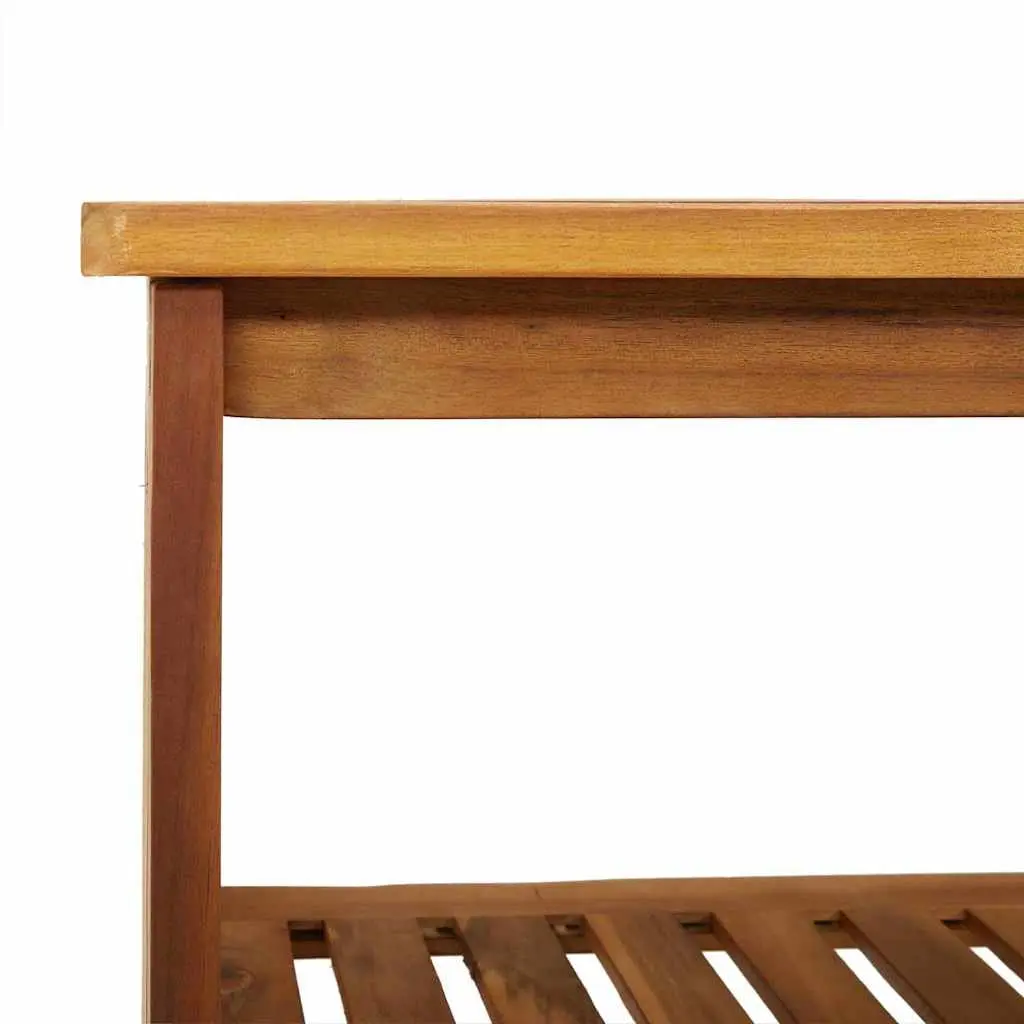 Garden Storage Cabinet Brown 90x40x90cm Solid Acacia Wood Outdoor Furniture