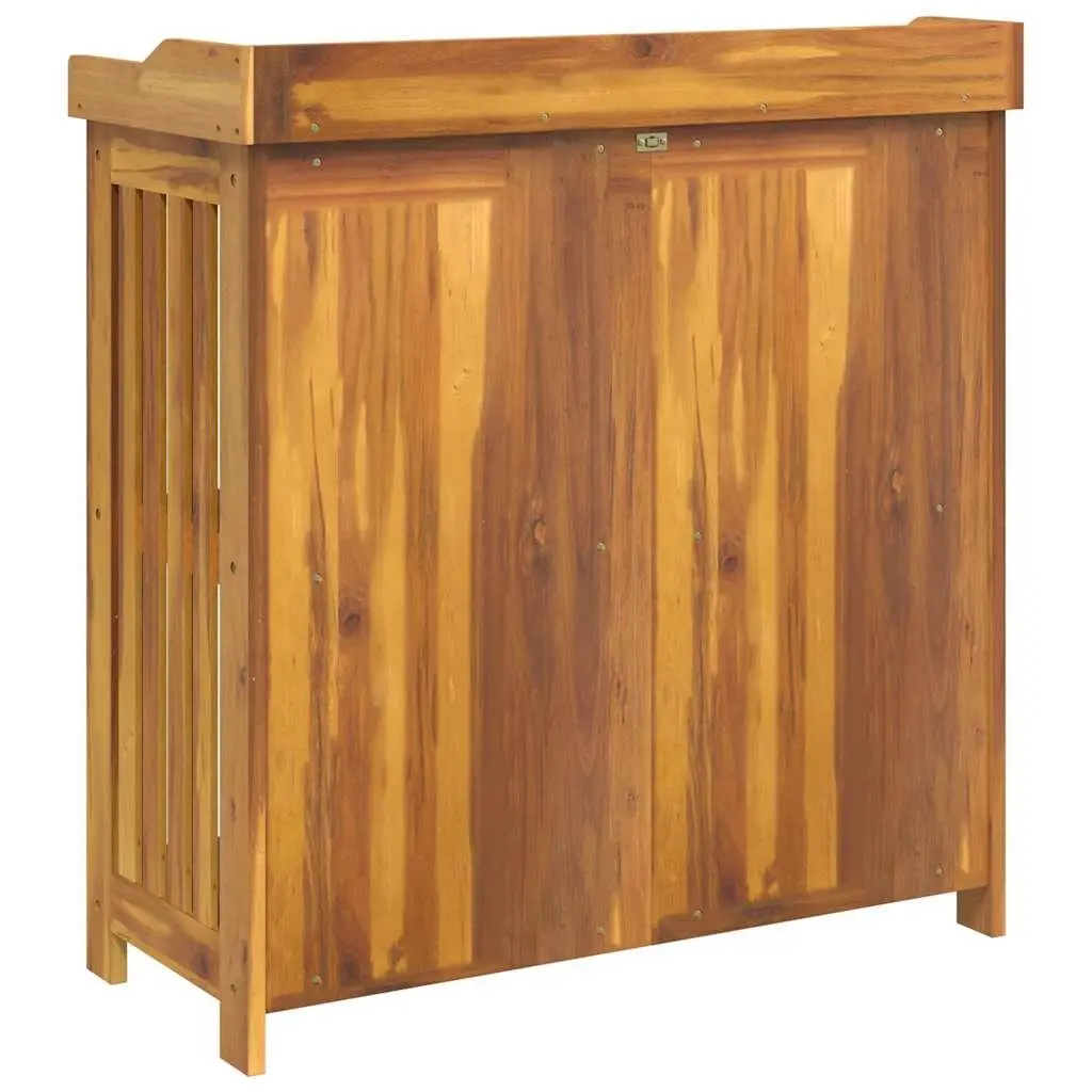 Garden Storage Cabinet Solid Acacia Wood Outdoor Furniture with Adjustable