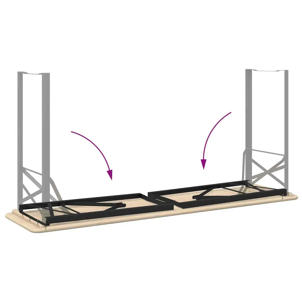 Beer Table Leg 2 pcs Black 39 x 3 x 75 cm Powder-Coated Steel Indoor Outdoor