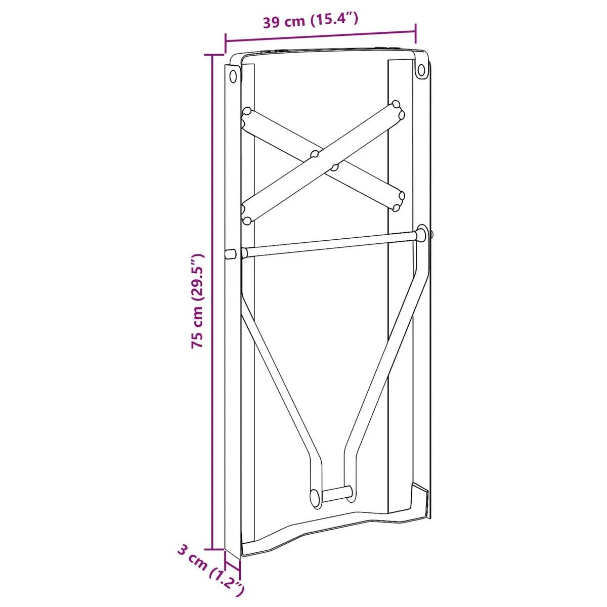 Beer Table Leg 2 pcs Black 39 x 3 x 75 cm Powder-Coated Steel Indoor Outdoor