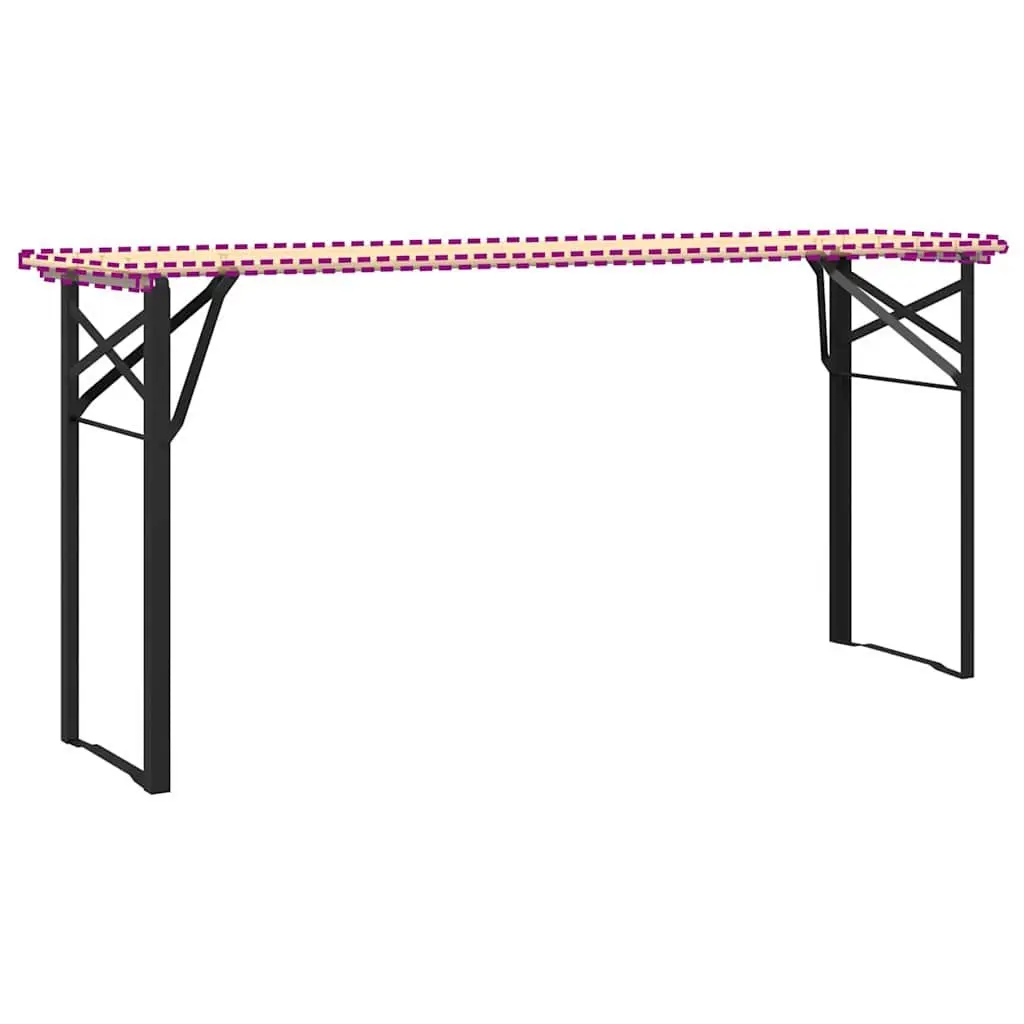 Beer Table Leg 2 pcs Black 39 x 3 x 75 cm Powder-Coated Steel Indoor Outdoor