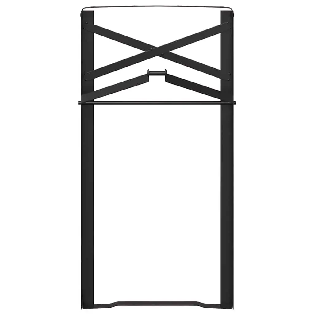 Beer Table Leg 2 pcs Black 39 x 3 x 75 cm Powder-Coated Steel Indoor Outdoor