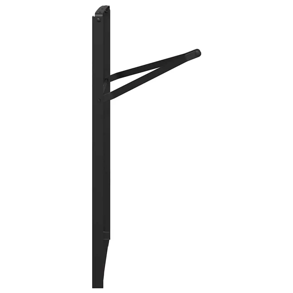 Beer Table Leg 2 pcs Black 39 x 3 x 75 cm Powder-Coated Steel Indoor Outdoor