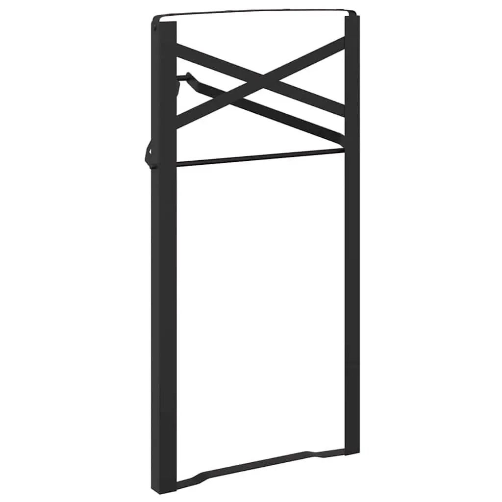 Beer Table Leg 2 pcs Black 39 x 3 x 75 cm Powder-Coated Steel Indoor Outdoor