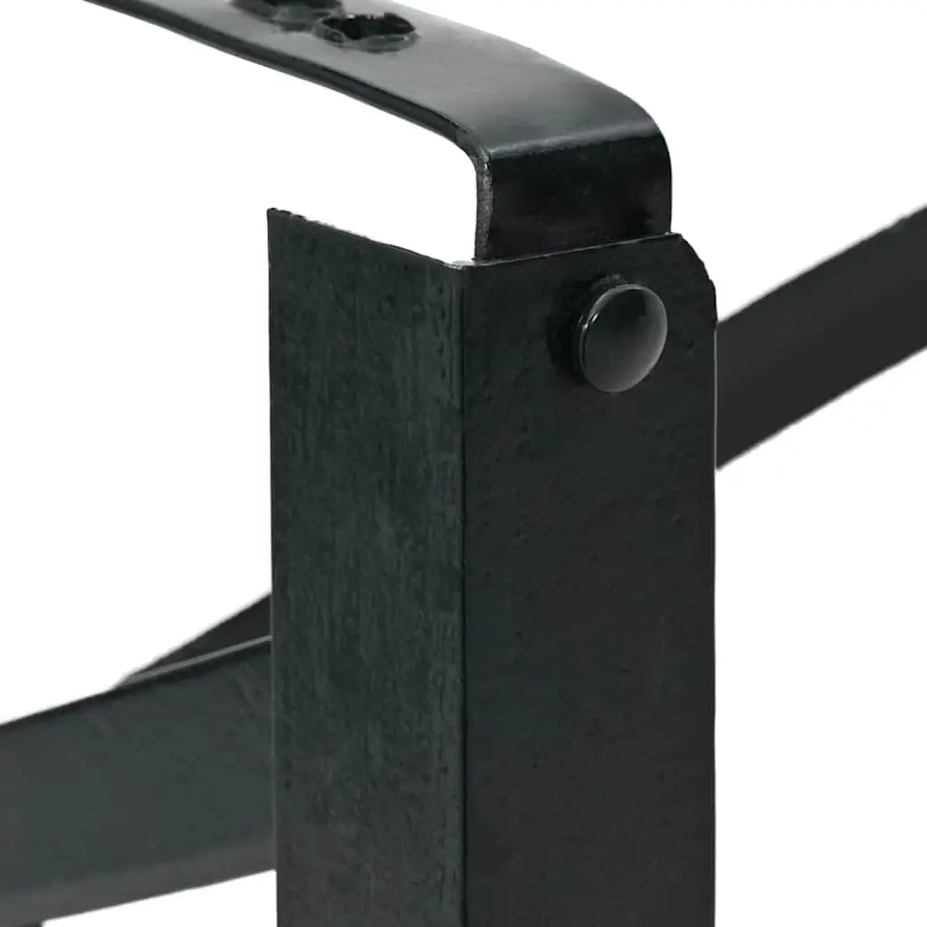 Beer Table Leg 2 pcs Black 39 x 3 x 75 cm Powder-Coated Steel Indoor Outdoor