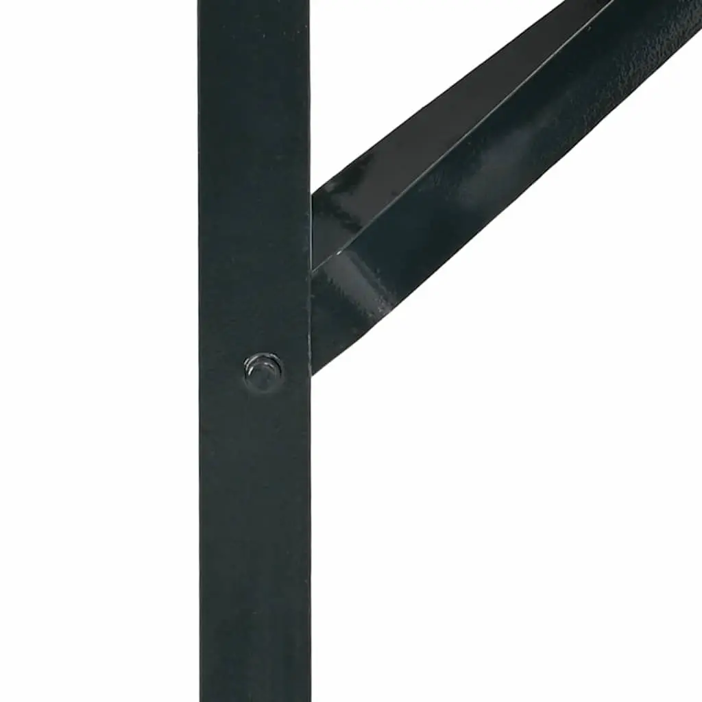 Beer Table Leg 2 pcs Black 39 x 3 x 75 cm Powder-Coated Steel Indoor Outdoor