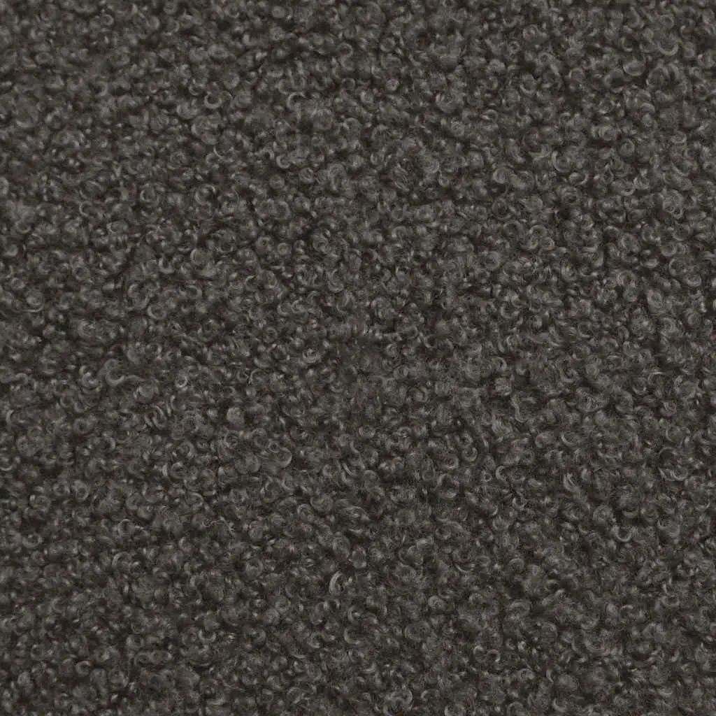 Armchair Dark Grey Sherpa Fabric Ergonomic Padded Armrests