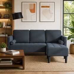Compact Grey Modular Sofa Set – Modern Design
