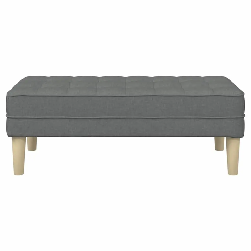 Bench with Cushion Dark Grey 113 x 57 x 39 cm Modern Ottoman Seating