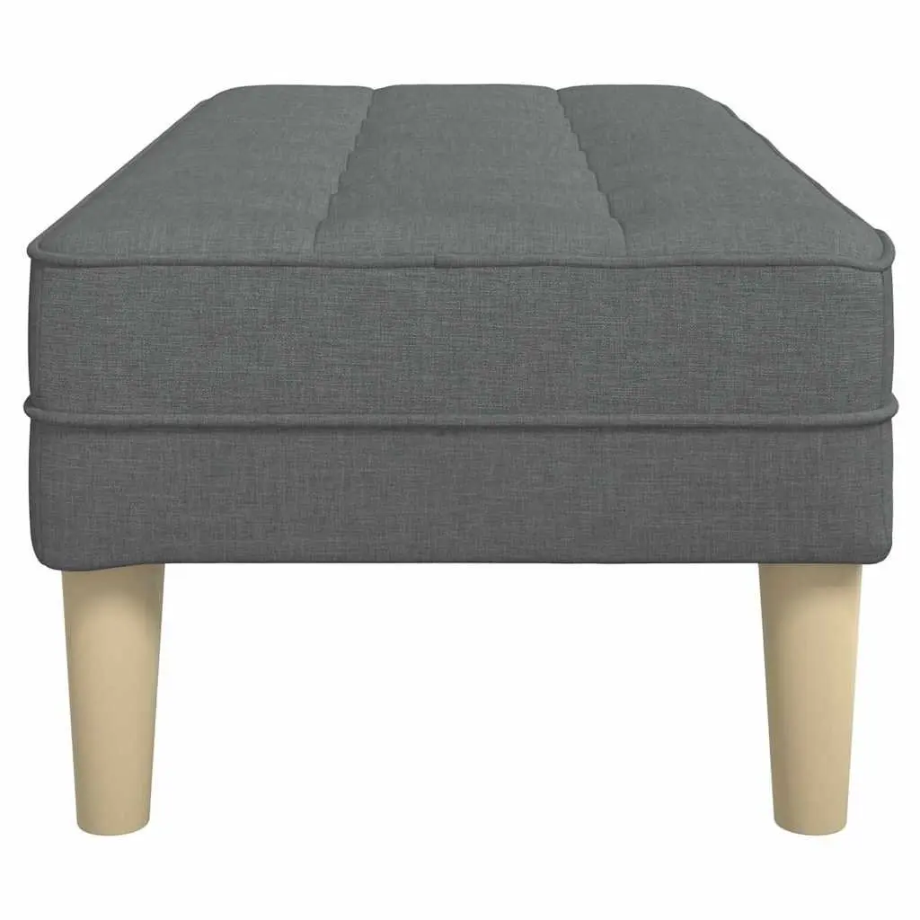 Bench with Cushion Dark Grey 113 x 57 x 39 cm Modern Ottoman Seating