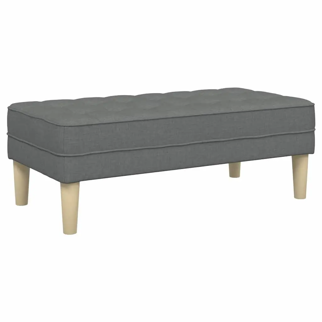 Bench with Cushion Dark Grey 113 x 57 x 39 cm Modern Ottoman Seating