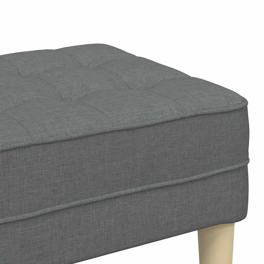 Bench with Cushion Dark Grey 113 x 57 x 39 cm Modern Ottoman Seating